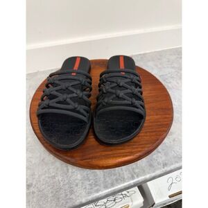Ipanema‎ Black Braided Strap Slides Sandals Women's Size 9US Open Toe Casual